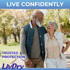 LivDry Incontinence Booster Pads, Use with Adult Diapers for Women and Men, Extra Comfort Softness, Disposable Pad (20 Count, Regular Length)