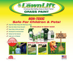 Lawnlift Ultra Concentrated (Green) Grass Paint 64oz. Covers up to 2000 sq feet* Coverage Will Vary depending on Condition of Grass, Sprayer Setting, Dilution Ratio and Desired Shade.