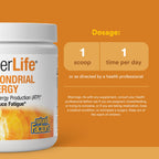 Natural Factors RegenerLife Powder - Supports Cellular Energy & Fatigue* - Mitochondria Support Drink Mix - Non-GMO - Tropical Flavor - 2.86 oz