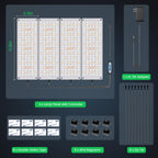 Garpsen Grow Lights for Indoor Plants, 6000K, for Seed Starting, 4Panels