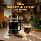Utopia Kitchen Borosilicate Glass French Press Coffee Maker 34 Oz, Black