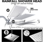 8 Inch Filtered Shower Head,Rain Shower Head with Handheld Spray Combo for Hard Water，Long Shower Hose