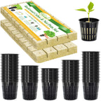 Halatool 72PCS 1.2" Rockwool Cubes & 56PCS 2" Net Cups for Hydroponics