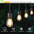 VISTERLITE 24 Pack Dimmable Shatterproof S14 LED Replacement Outdoor String Light Bulbs, 2200K 2W Plastic LED E26 Medium Screw Base Edison Bulbs Equivalent to 11-25 watt