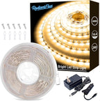 RadiantFlux 4000K 16.4Ft Led Strip Lights, Natural Light Strips Lights Indoor Use, Dimmable,Flexible, Super Bright LED Tape Lights for Living Room, Kitchen