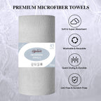 Honova Microfiber Cleaning Cloth Roll-90 Pack, Tear Away Towels，Paper Towel Alternative, 12" x 12"，Reusable, Washable, Scratch Free, Highly Absorbent Dish Rags for Car, Home, Garage or Shop(Pink&Grey)