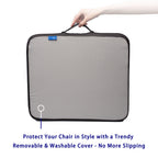 CYLEN Ifoam Gel Infused Memory Foam Layer Wheelchair Cushion - Seat Cushion for Wheelchair-Office Chair, Kitchen Chair, Car Seats-Pressure Sore and Tailbone Pain Relief-High Dense Polyfoam Base(Black)