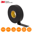3M Scotch Super 33+ Electrical Tape, 3/4 in x 52 ft, 1 Roll, Black