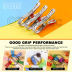 Tanstic 40Pcs 3.5 Inch Stainless Steel Greenhouse Clamps Garden Clips Greenhouse Clips Heavy Duty Garden Clips with Strong Grip and Large Open Mouth for Netting Holding