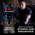 Bucked Up - Woke - HIGH STIM Pre Workout - Best Tasting - Focus Nootropic, Pump, Strength and Growth, 30 Servings (Strawberry Kiwi)