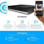 Amcrest 5MP UltraHD 8 Channel DVR Security Camera System Recorder, 5MP DVR for Analog Cameras, Remote Smartphone Access, Pre-Installed 4TB Hard Drive (AMDV5M8-4TB)