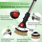 VITAINTE 3 in 1 Crack Weeder Tool Long Handle