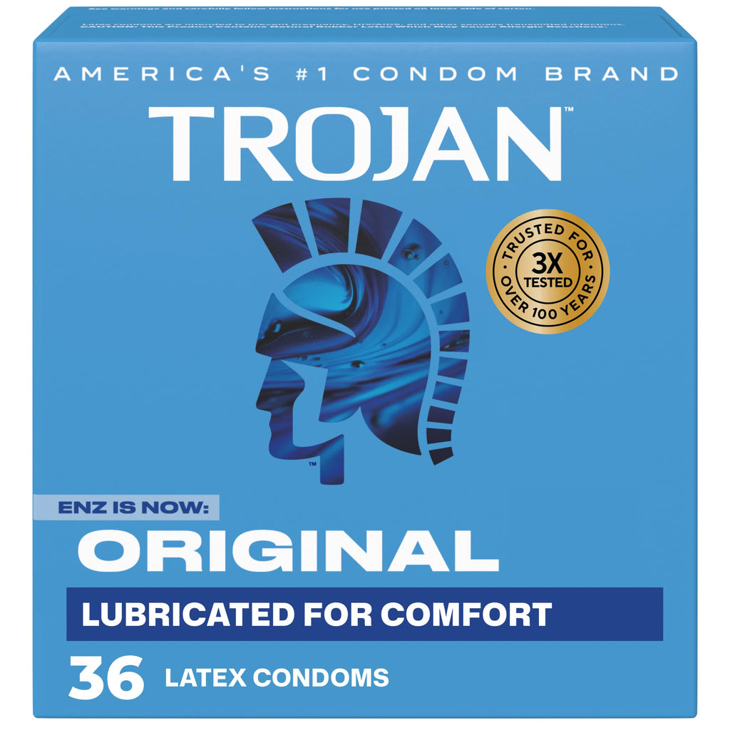 Trojan Original Latex Lubricated Condoms for Men, 36 Count