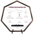 Yaseingoo 7.2-Ft Heptagonal Wooden Wedding Arch