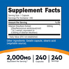 Nutricost Siberian Eleuthero 500mg, 240 Capsules - Eleutherococcus Senticosus - Gluten Free & Non-GMO