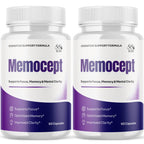 (2 Pack) Memocept Capsules, Official Memocept Pills with All Natural Ingredients, Advanced Vitamin Supplement Pills Supporting Health & Wellness, Max Strength Formula Crafted in the USA (120 Capsules)