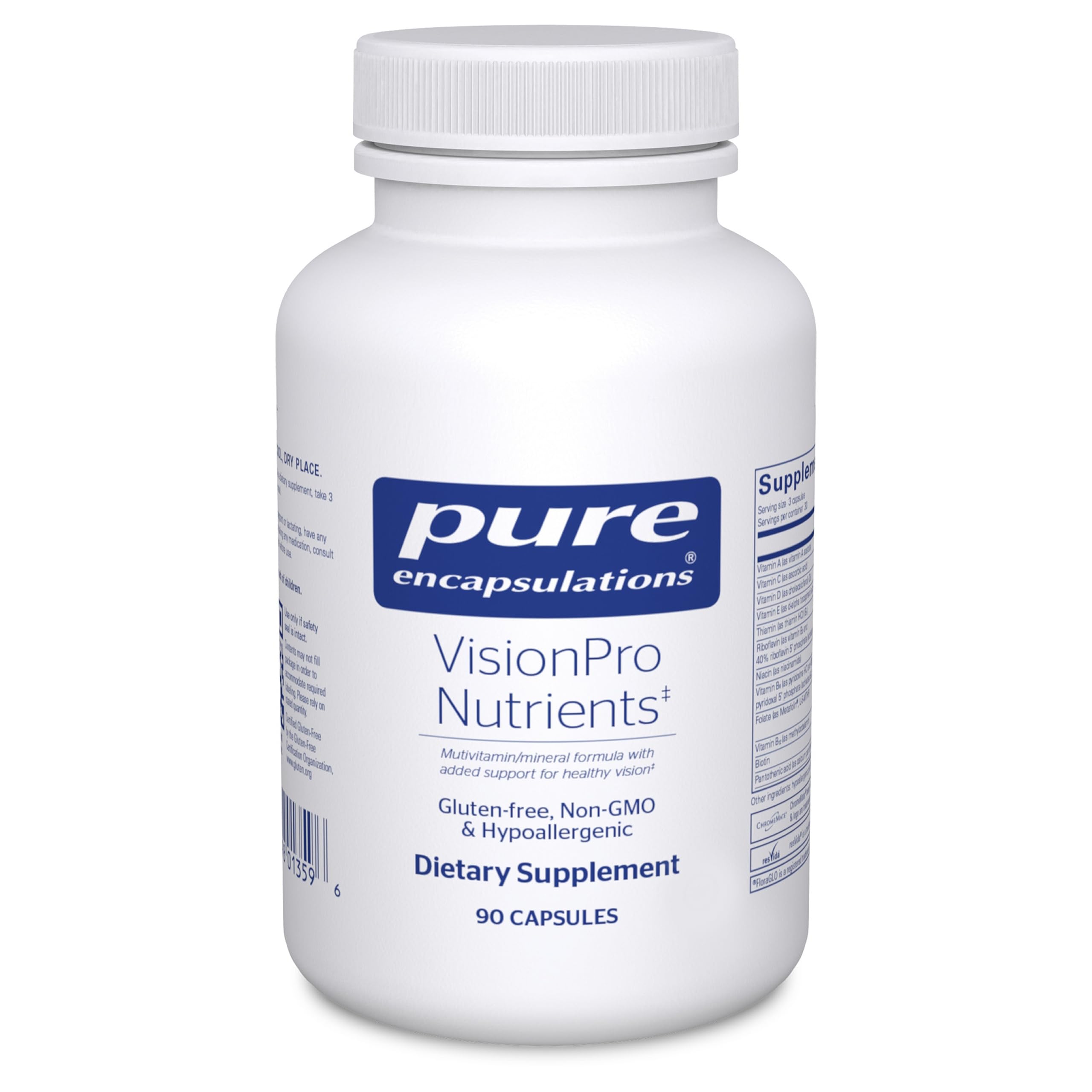 Pure Encapsulations VisionPro Nutrients | Hypoallergenic Multivitamin/Mineral Complex for Maintaining Healthy Vision* | 90 Capsules