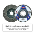 Sali 48 Pack Flap Disc 40 Grit 4.5" x 7/8-Inch Sanding Disc Bevel Type #29 Premium and Industrial Grade Angle Grinder Grinding Wheel High Performance Edge Grinding