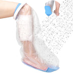 DNEOUXI Waterproof Cast Covers for Shower Leg Adult with Non-Slip Bottom, Watertight Leg Cast Protector Cast Bag for Shower Knee Shank Foot Ankle Surgery Dressing Wound, Reusable