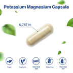 Potassium Magnesium Supplement 1000mg,Magnesium Potassium Zinc for Leg Cramps,High Absorption Magnesium Complex,Vegan (60 Capsules)