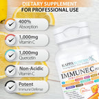 Quercetin 1,000mg, Vitamin C 1,000mg, Zinc 50mg, Vitamin D3 5,000iu, Selenium, Copper, Acerola, Ginger, Rutin, Bitter Orange, Rose Hips, Echinacea, Immune C Plus, 14 in 1 Immune C Plus (120 Count)
