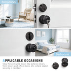 KNOBWELL Keyed Entry Door Knob and Single Cylinder Deadbolt Combo Set, Exterior Door Knobs for Entrance and Front Door, Keyed Alike Knob and Deadbolt, Oil Rubbed Bronze, 10 Pack