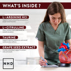 Natural Heart Doctor Vessel Support High Blood Pressure Supplement - Nitric Oxide Supplement with L-Arginine & Grape Seed Extract – Nitric Oxide Booster for Vascular Wellness - Made in USA - 5.2 Oz