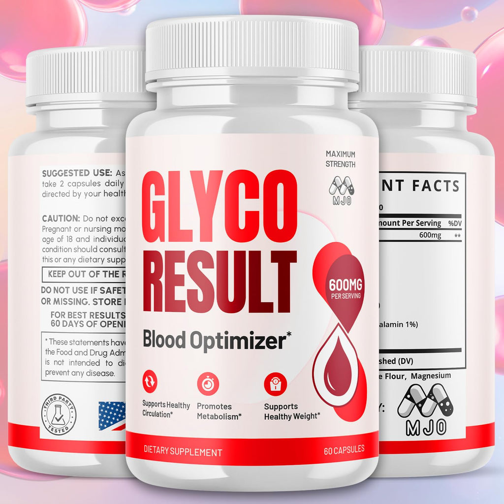 (2 Pack) Glyco Result Capsules, Official GlycoResult Pills with All Natural Ingredients, Advanced Overall Health & Wellness Vitamin Support Supplement with Maximum Multivitamins Support (120 Capsules)