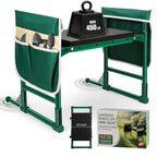 Garden Kneeler and Seat for Seniors – Heavy Duty Anti-Tip Gardening Stool with Widened Thick Soft Kneeling Pad, Foldable Garden Bench with Sturdy Handles, Gardening Gifts for Women Men Mom (Green)