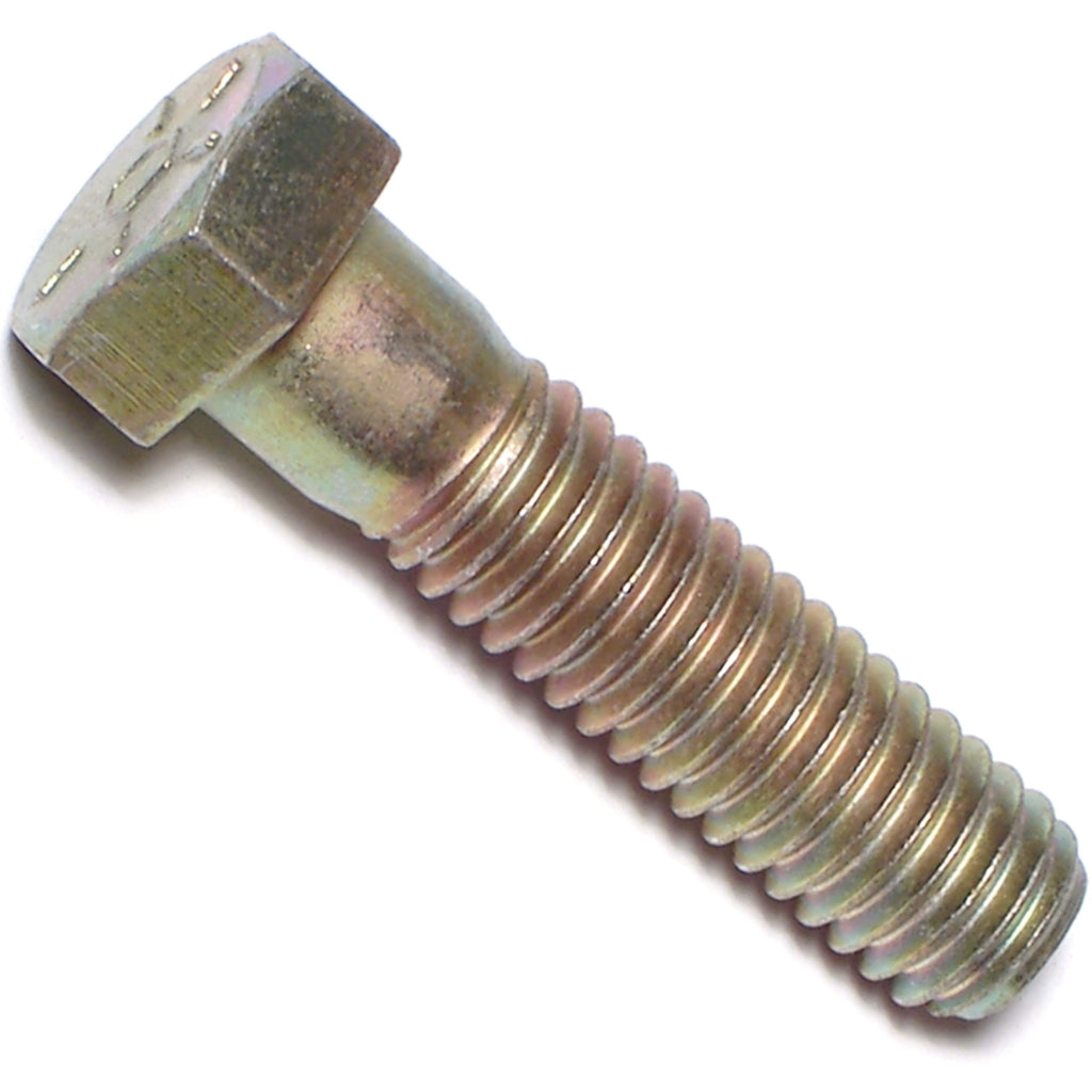3/8-16 x 1 3/4 Hex Cap Screw, Grade 8 Coarse, Yellow Zinc - Pack of 10