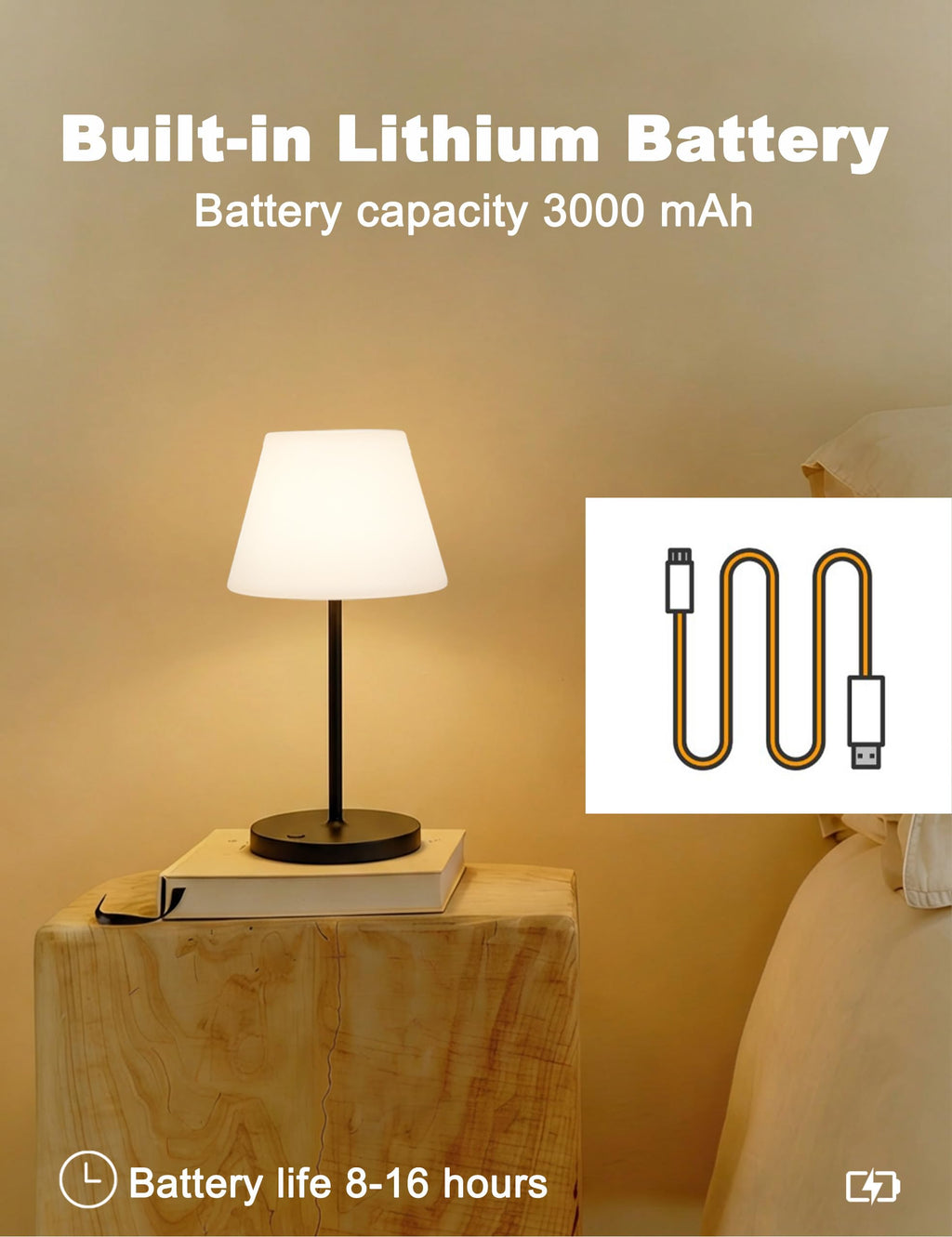WEILAILUX Mini LED Cordless Table Lamp Rechargeable, 3000mAh Battery Operated Shower Lamp Waterproof, Touch Dimmable 2700K Night Light for Patio Camping Dining Outdoor (Mini Green)