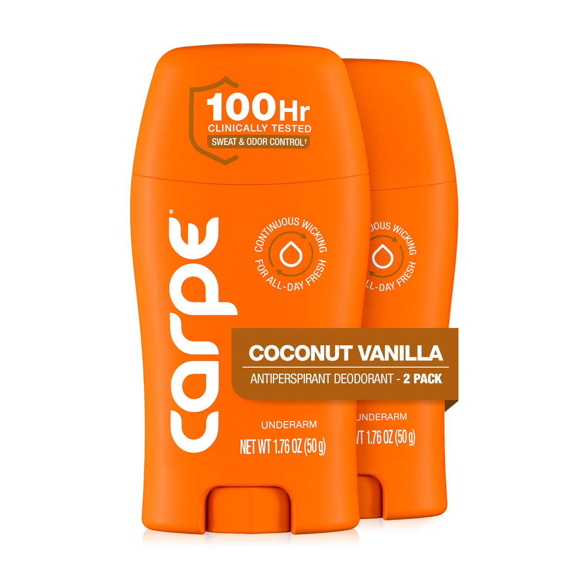 Carpe 100-Hour Antiperspirant Deodorant for Women - Coconut Vanilla