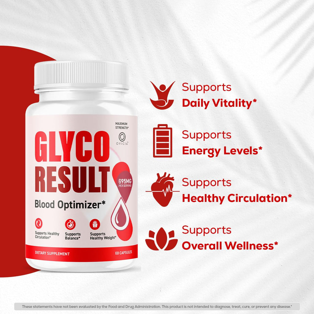 (3 Pack) Glyco Result Capsules - Official GlycoResult Pills Advanced Support for Maximum Strength, All Natural Ingredients Premium Vitamins for Overal Health & Wellness, 180 Capsules for 3 Months