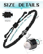 SUPHELPU Custom Bracelets with Picture Inside, Personalized Photo Bracelet Projection, Personalized Gifts for Men Memorial, Men's ID Bracelets