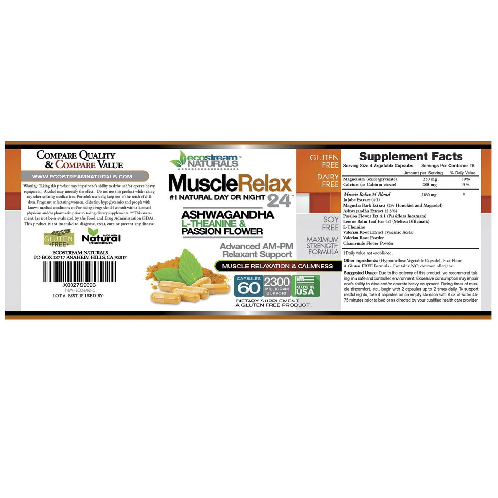 2 Pack, Original Muscle Relaxant 24/7 Day/Night Max Strength with Magnesium