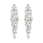 EleQueen Women's Sparkle Clear Crysatl Bridal Earrings bridal for Wedding