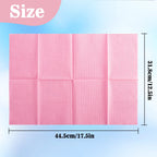 MAQIHAN 75pcs Dental Bibs Disposable - Pink Dentist Bib for Nail, Tattoo