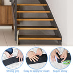 Yorwe Anti Slip Tape, High Traction,Strong Grip Abrasive, Not Easy Leaving Adhesive Residue, Indoor & Outdoor (4" Width x 190" Long, Black)