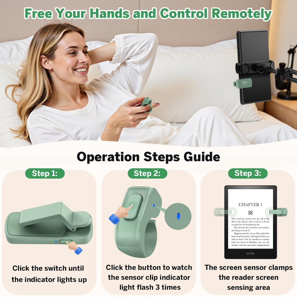 Page Turner Ring for Kindle,Remote Control for iPhone iPad Tablets eReaders