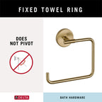 Delta Hand Towel Holder | Square Champagne Bronze Ring for Hanging Towels in Kitchen, Bathroom | Trinsic Accessories