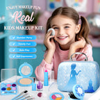 INNOCHEER Kids Makeup Kit for Girl Toys, Frozen Makeup Set for Girls, Real Washable Makeup Kit for Girls, Birthday Christmas Princess Gifts for Girls Kids Age 3 4 5 6 7 8 9 10 11 12 Year Old