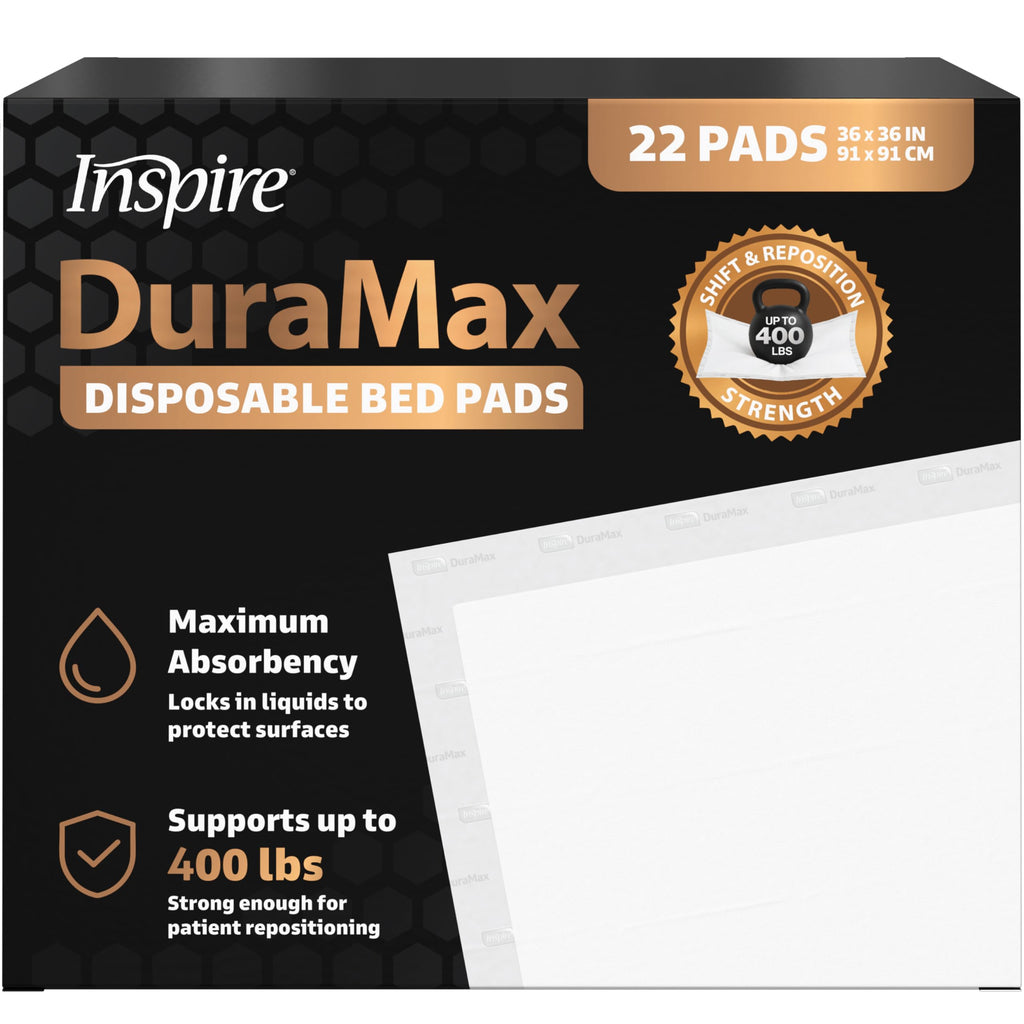 Inspire Extra Large Super Absorbent Disposable Bed Pads for Incontinence Ultra Thick and Absorbent Bed Pads Disposable Adult | Puppy Pads | Pee Pads for Adults (Duramax 36" x 36")