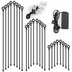 Silicone Cable Ties with Holes, 24PK Reusable Twist Ties for Bundling