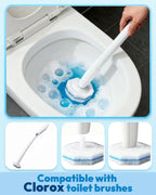 Disposable Toilet Wand Refill Compatible with Clorox Toilet Brush, 50 Count Disposable Heads for Deep Cleaning