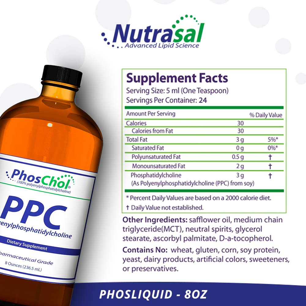 Nutrasal PhosChol Liquid Concentrate, 3000mg – 8 oz.