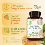 Levadura De Cerveza (Brewer���s Yeast Capsules) ��� 1500 mg Per Serving, 90 Veggie Caps ��� 100% Natural, Made in USA ��� Nutrient-Rich Superfood for Digestive & Immune Support | Dietary Supplement