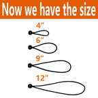 50-Piece YELIER Ball Bungee Cord (Black, 6"), UV Resistant, Antioxidant, Secure Tie Down