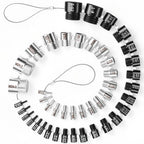 Nut and Bolt Thread Checker 45 Male/Female Thread Gauges (24 SAE/Inch & 21 Metric) Nut and Bolt Thread Size Checker Thread Identifier Gauges for Quickly Identify and Verify