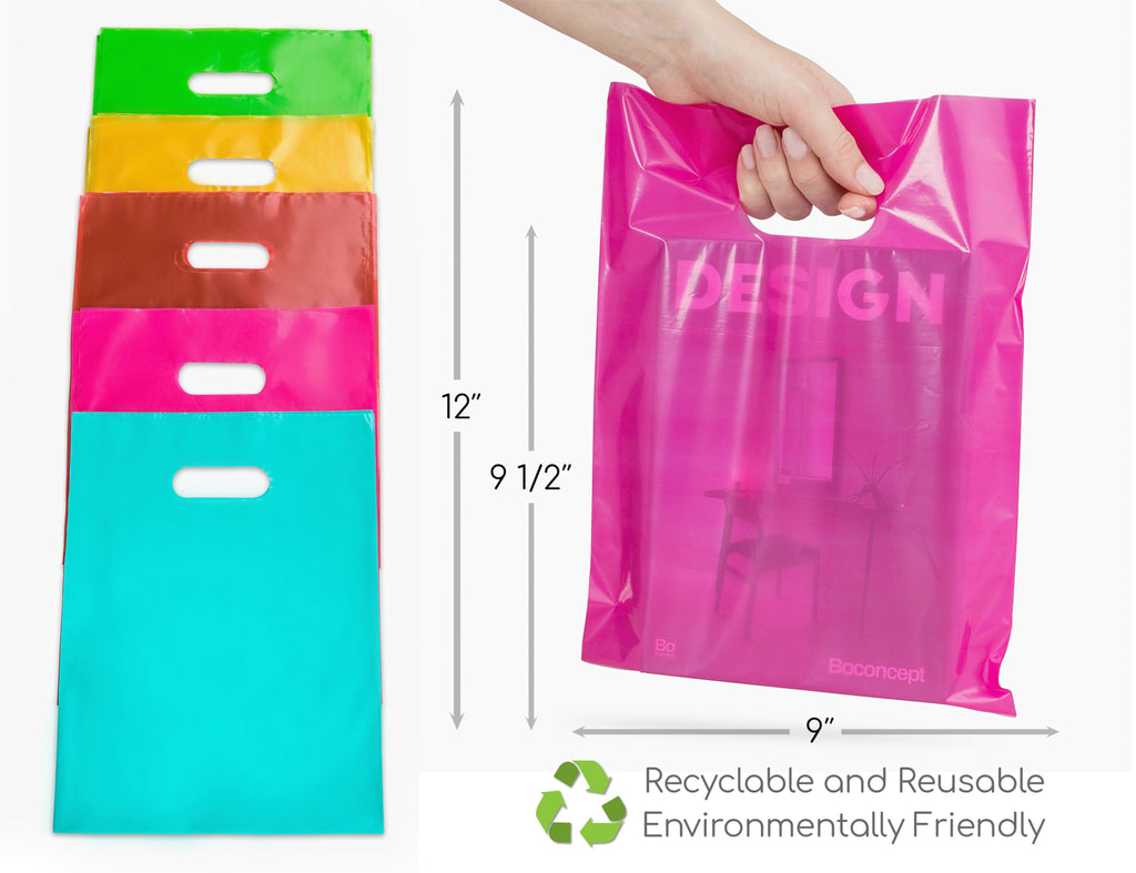 Choice Marts Merchandise Bags Multicolor 100 Count 9"x12" Size
