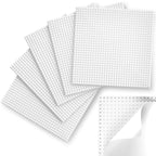 Pokiiulk Classic Baseplates, Peel and Stick Base Plates for Building Bricks, Compatible with Major Brands, Self-Adhersive Base for Bricks 10" x 10", 6 Pack White